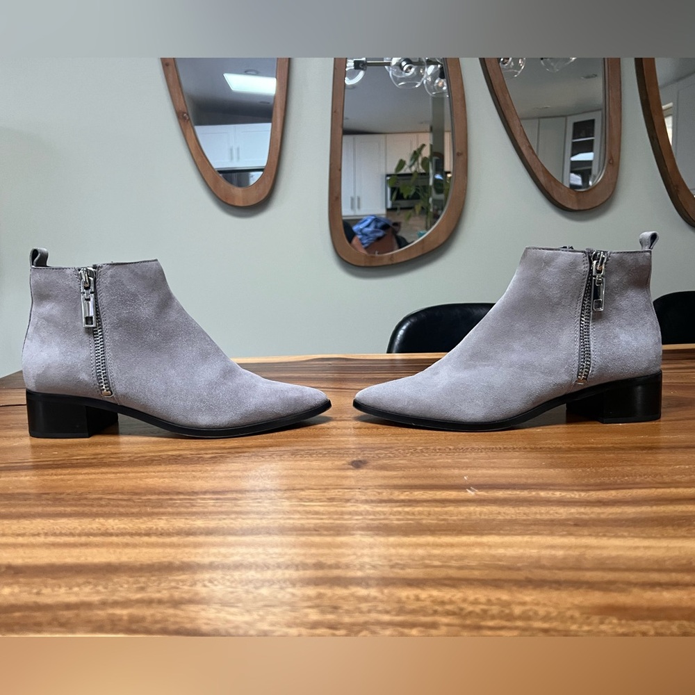 Dolce Vita Gray Suede Ankle Boots